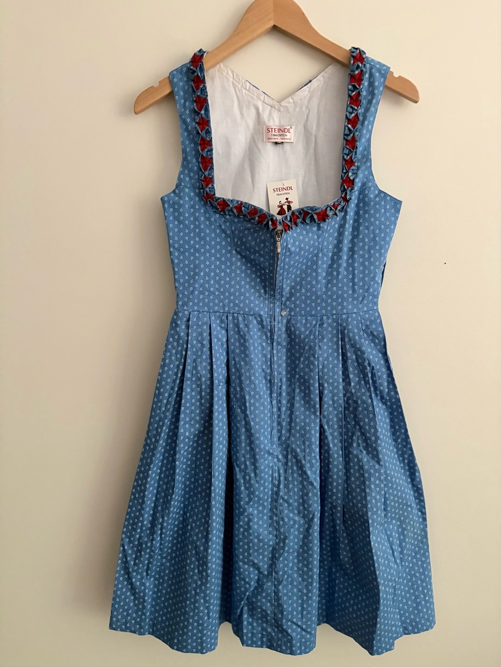 NWT Steindl Trachten Daniela Dirndl Dress Octoberfest German in Blue Size 36